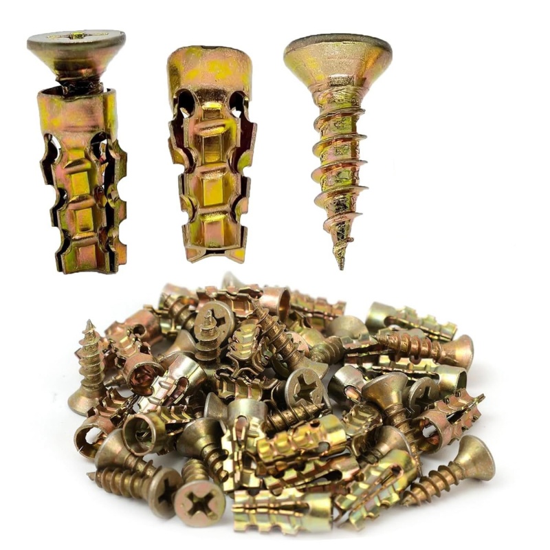 Drywall Anchor Screw - 50/100 قطعة برغي توسيع حجري ذاتي