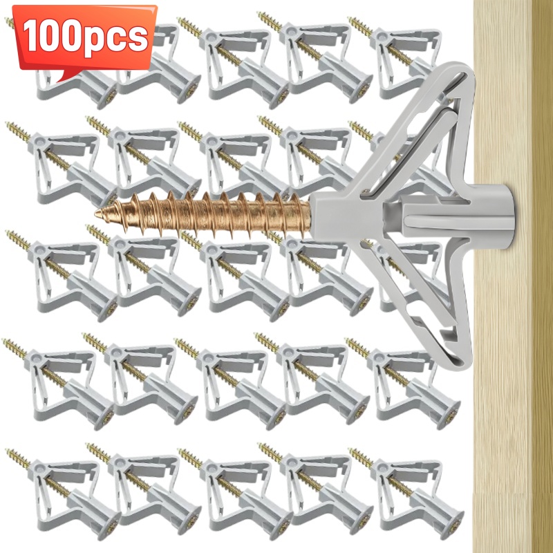 Drywall Anchor Screw - 100 قطعة من مسامير التمدد للألواح