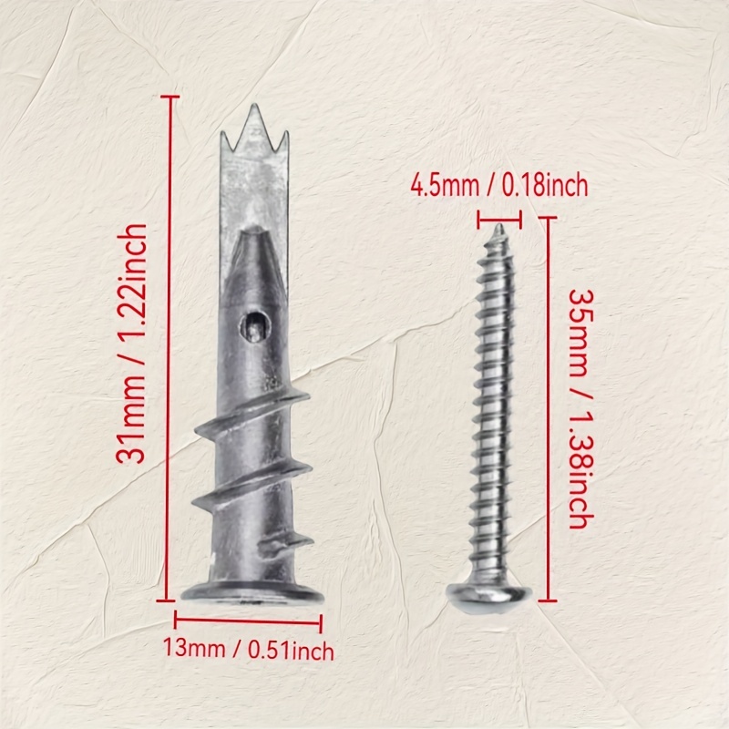 25 مجموعة من براغي التوسع الحل - مراجعة Drywall Anchor Screw وسعره