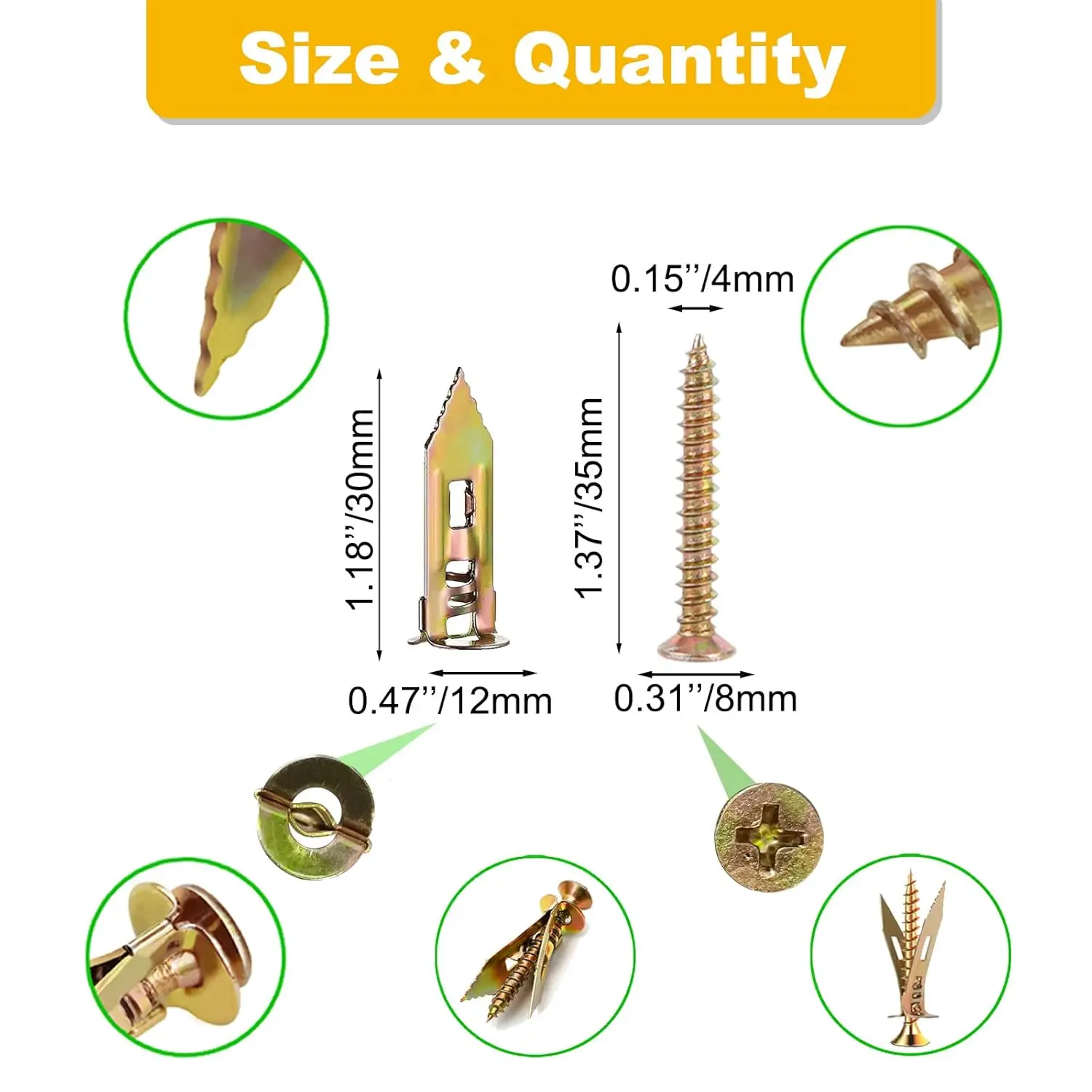 مسامير تثبيت ذاتية الحفر 30/60 - مراجعة Drywall Anchor Screw وسعره