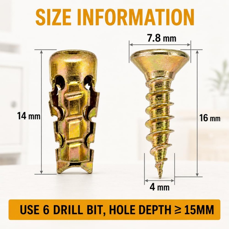 50/100 قطعة برغي توسيع حجري ذا - مراجعة Drywall Anchor Screw وسعره