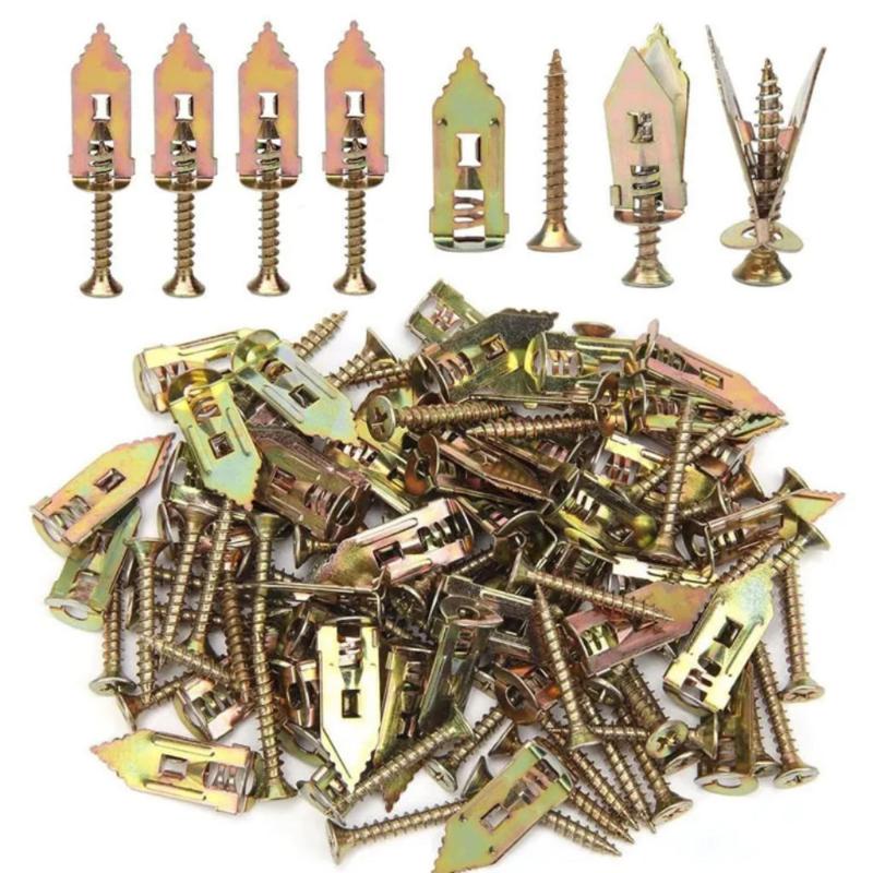 50 قطعة من مثبتات الجدران ذاتي - مراجعة Drywall Anchor Screw وسعره