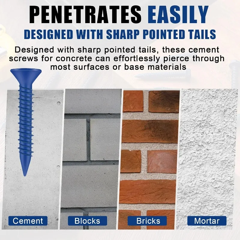 مسامير خرسانية زرقاء برأس مسطح - مراجعة Drywall Anchor Screw وسعره